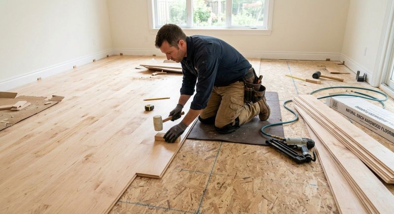 Birch Floor Installation in Pearland, TX