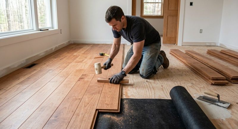 Cherry Floor Installation in Deer Park, TX