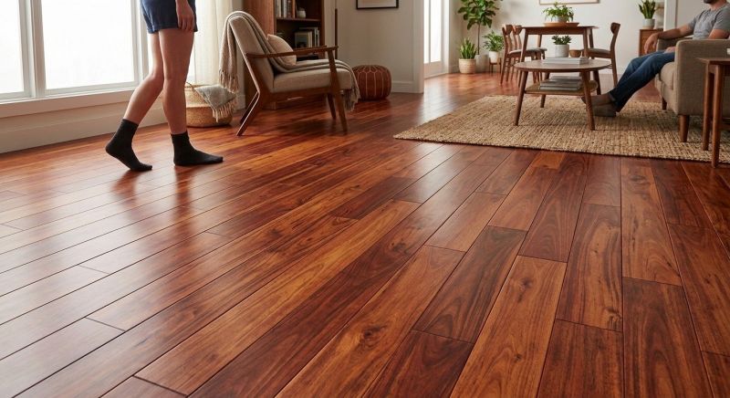 Cherry Floor Installation in Highlands, TX