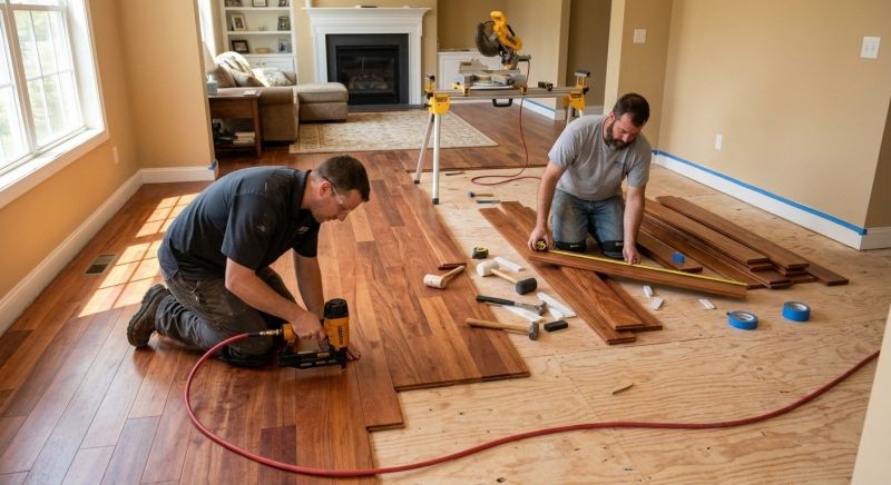Cherry Floor Installation in Missouri City, TX