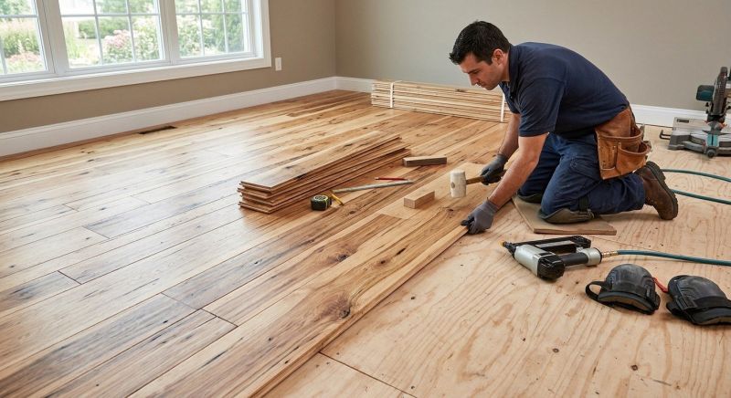 Hickory Floor Installation in Pearland, TX