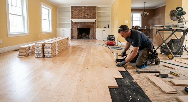 Maple Flooring Installation in Highlands, TX