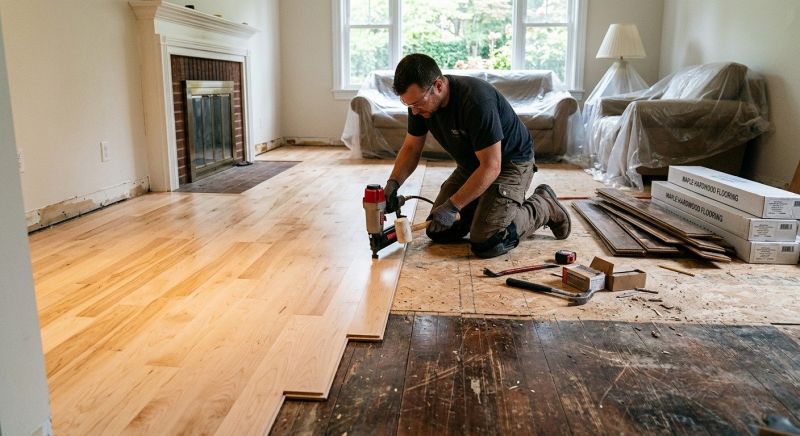 Maple Flooring Installation in Santa Fe, TX
