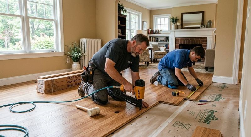 Oak Floor Installation in Highlands, TX