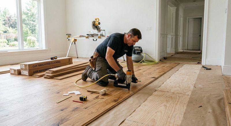 Oak Floor Installation in Sugar Land, TX
