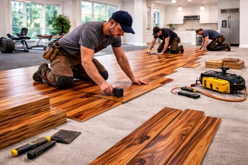Teak Flooring Installation in Pearland, TX